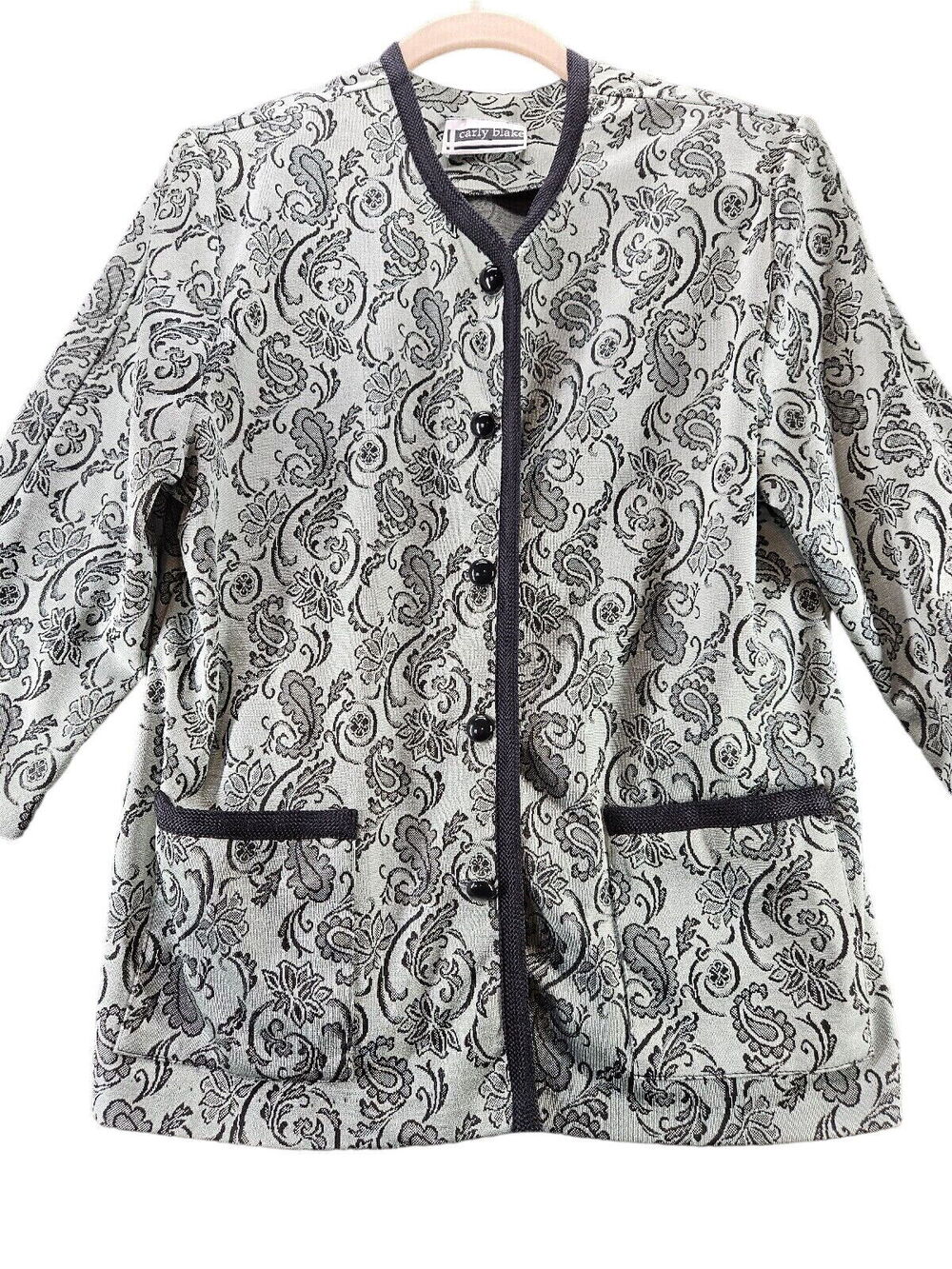 Carly Blake Womens Blazer Multi-Color Size 32in From Pit To Pit Button Pockets